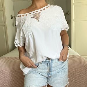 White Lace coastal cowgirl top